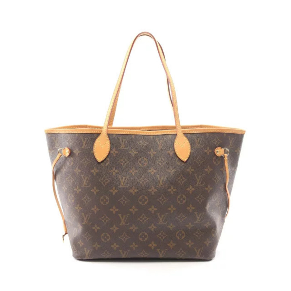 Louis Vuitton Neverfull Tote Bag Canvas Leather Monogram Brown